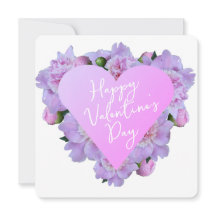 Valentijnsdag Hart Bloemen Paarse Roze Elegant