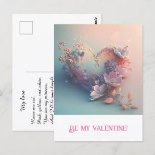 Valentijnsdag. Hart Briefkaart