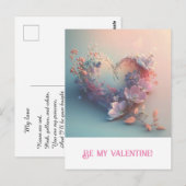 Valentijnsdag. Hart Briefkaart (Voorkant / Achterkant)