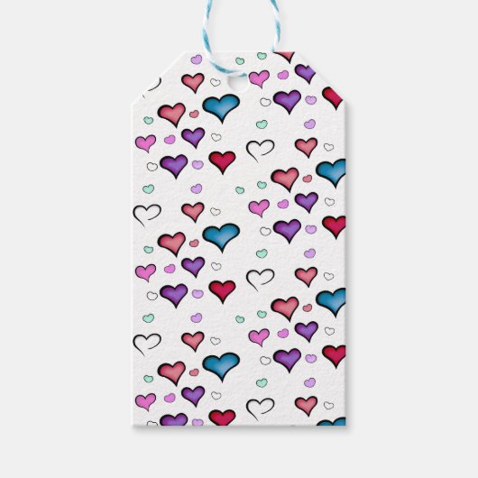 Valentijnsdag hart cadeaulabel (Voorkant)