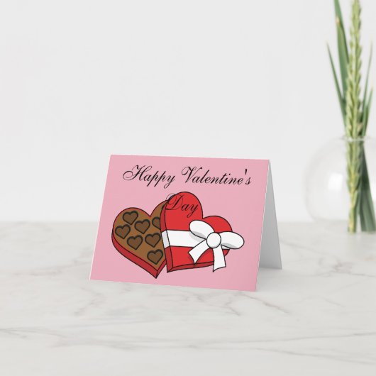 Valentijnsdag Hart Chocolade Doos | Voeg Tekst toe Kaart (Voorkant)