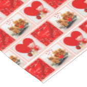 Valentijnsdag Hart Collage Tafelkleed (Gekanteld)