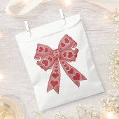 Valentijnsdag Hart Coquette strik Retro Valentijn Bedankzakje (Geknipt)