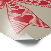 Valentijnsdag Hart Coquette strik Retro Valentijn Foto Afdruk (Hoek)