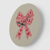 Valentijnsdag Hart Coquette strik Retro Valentijn Grote Klok (Hoek)