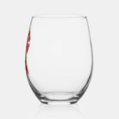 Valentijnsdag Hart Coquette strik Retro Valentijn Wijnglas Zonder Voet (Rechts)