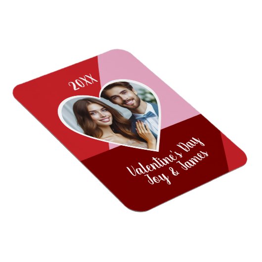 Valentijnsdag Hart Custom Photo Magneet (Rechterzijde)