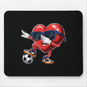 Valentijnsdag Hart Dabbing Hart Speler Voetbal Muismat