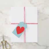 Valentijnsdag hart dank u cadeaulabel (Met Touw)