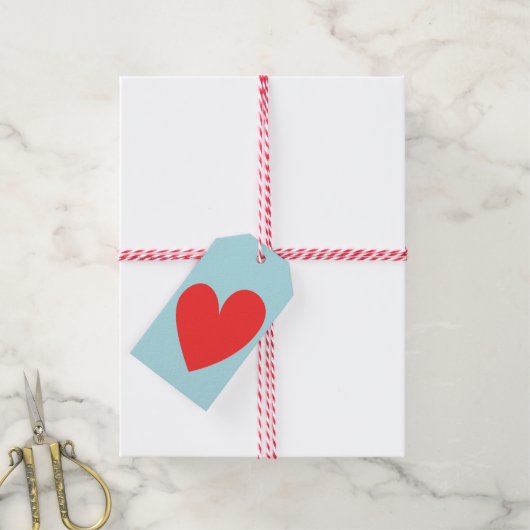 Valentijnsdag hart dank u cadeaulabel (Met Touw)