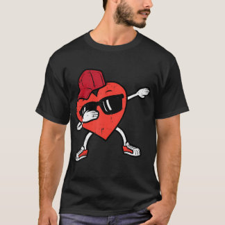Valentijnsdag Hart Dep Grappige Mannen Jongens Kin T-shirt