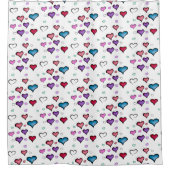 Valentijnsdag hart douchegordijn (Voorkant)