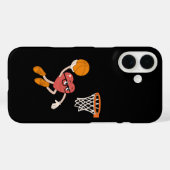 Valentijnsdag Hart Dunkerende Schattige Basketbal Case-Mate iPhone Case (Achterkant (horizontaal))