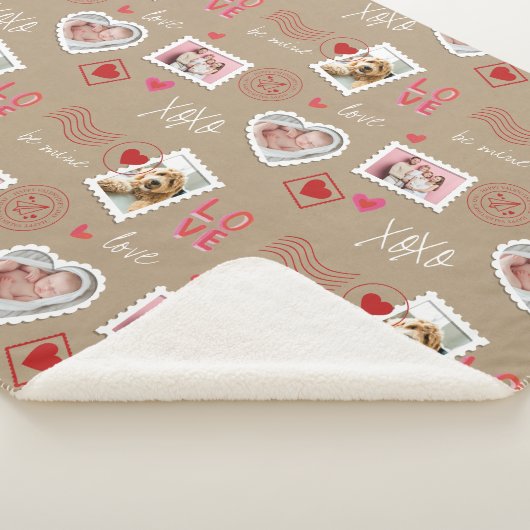 Valentijnsdag hart en fotopodium sherpa deken (3/4)