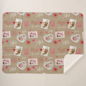 Valentijnsdag hart en fotopodium sherpa deken (Voorkant (horizontaal))