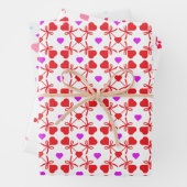Valentijnsdag, hart en liefde inpakpapier vel (In situ)