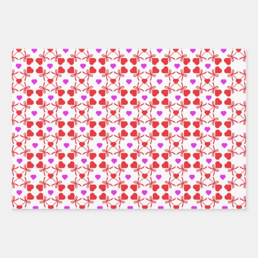 Valentijnsdag, hart en liefde inpakpapier vel (Voorkant)