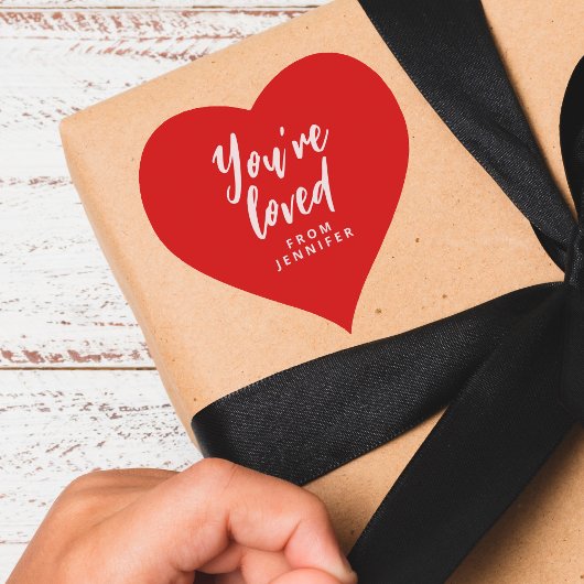 Valentijnsdag Hart en Liefde Rode Sticker