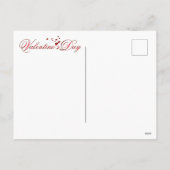 Valentijnsdag hart en rozen feestdagenkaart (Achterkant)