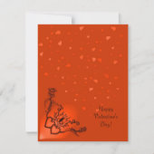 Valentijnsdag - hart en vlinder op regenboog feestdagenkaart (Voorkant)