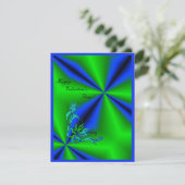 Valentijnsdag - hart en vlinder op regenboog feestdagenkaart (Staand voorkant)