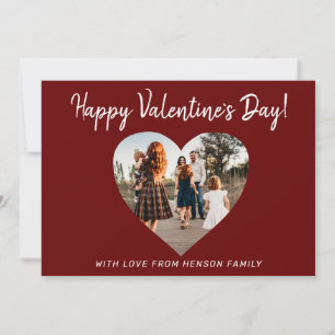 Valentijnsdag Hart Familie Foto Script Vakantie  Feestdagenkaart