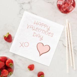 Valentijnsdag Hart Folie Servetten