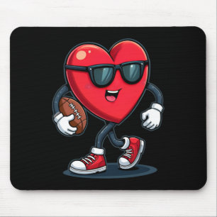 Valentijnsdag Hart Football Jongens Meisjes Kinder Muismat