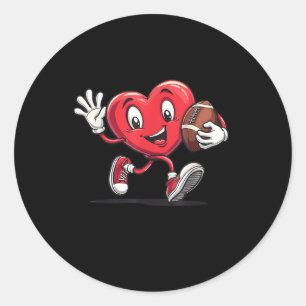 Valentijnsdag Hart Football voor Jongens Meisjes K Ronde Sticker