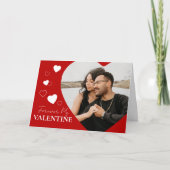 Valentijnsdag hart foto rode vakantie kaart (Voorkant)