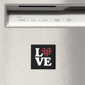 Valentijnsdag Hart Geruit Liefde Magneet (Insitu (Vaatwasser))
