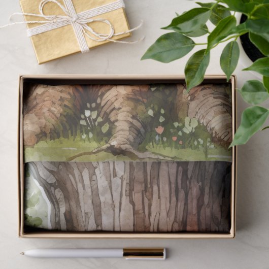 Valentijnsdag Hart Gesneden in boomdecoupage Tissuepapier (Geschenk)