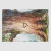 Valentijnsdag Hart Gesneden in boomdecoupage Tissuepapier (Voorkant)