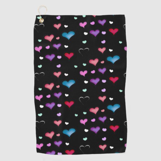 Valentijnsdag hart Golf Towel Golfhanddoek (Voorkant)