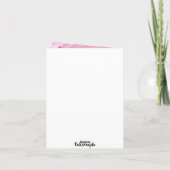 Valentijnsdag Hart Goud Roze Luipaard Kaart (Achterkant)