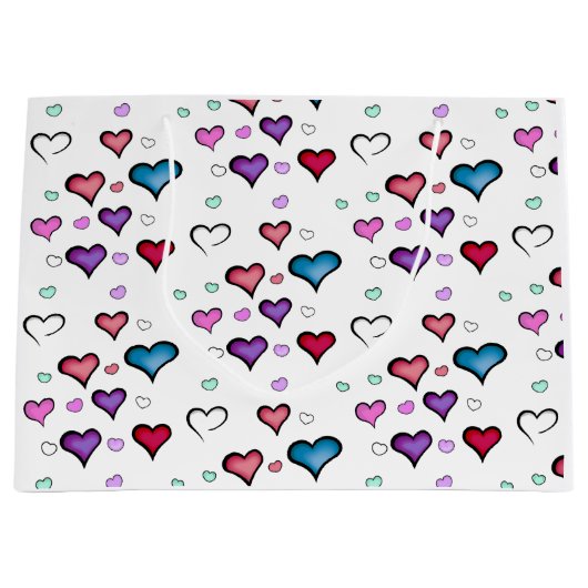 Valentijnsdag hart groot cadeauzakje (Voorkant)