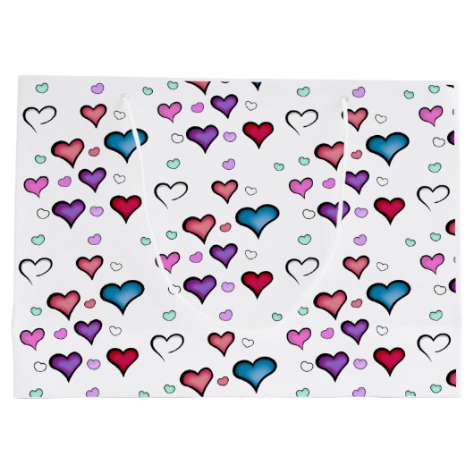 Valentijnsdag hart groot cadeauzakje (Achterkant)