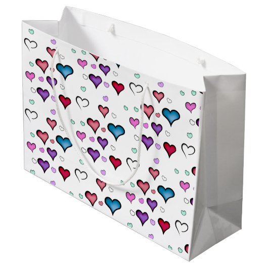 Valentijnsdag hart groot cadeauzakje (Achterkant Gekanteld)