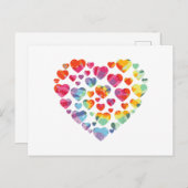 Valentijnsdag Hart Harten Tie Dye Briefkaart (Voorkant / Achterkant)