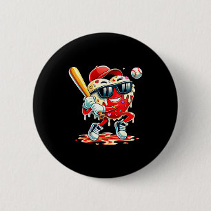 Valentijnsdag Hart Honkbal Drip Ijs Jongens Ronde Button 5,7 Cm