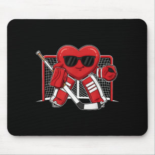 Valentijnsdag hart ijshockey keeper mannen jongens muismat
