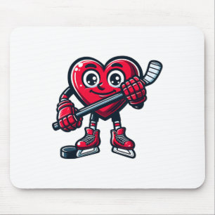 Valentijnsdag hart ijshockey speler sport muismat