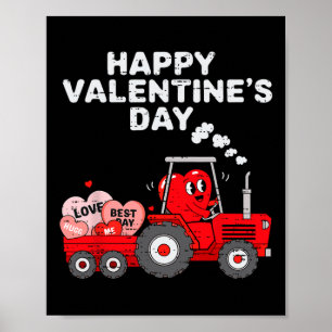 Valentijnsdag hart in trekker Grappig Boerderij Pe Poster