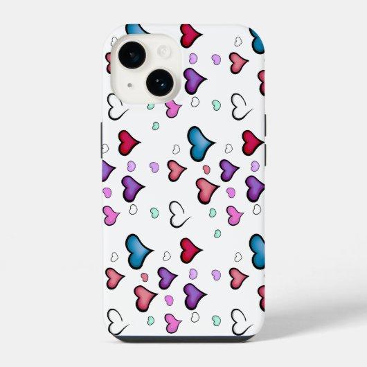 Valentijnsdag hart iPhone 14 Hoesje (Achterkant)