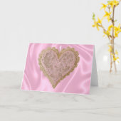 Valentijnsdag Hart Kaart (Gele Bloem)