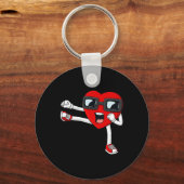 Valentijnsdag hart karate kick fun jongens meisjes sleutelhanger (Voorkant)