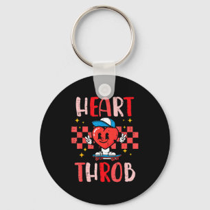 Valentijnsdag Hart Kloppend Skateboard Schattig Pe Sleutelhanger