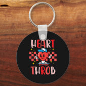 Valentijnsdag Hart Kloppend Skateboard Schattig Pe Sleutelhanger (Voorkant)