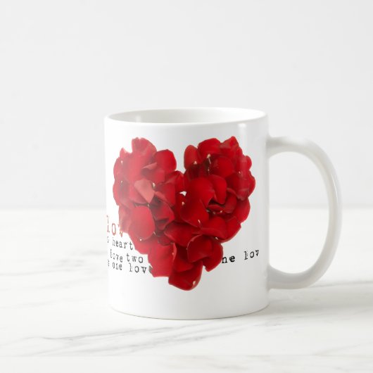 Valentijnsdag Hart Koffiemok (Rechts)