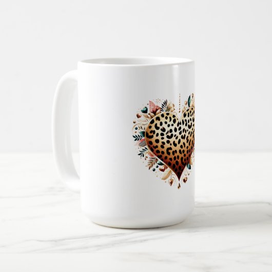 Valentijnsdag hart koffiemok (Voorkant links)